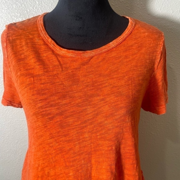 Altar’d State Orange Tiered Ruffle Top- size L - Picture 2 of 7